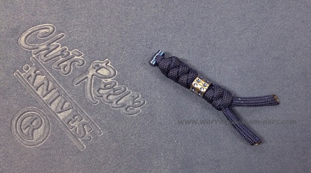 Chris Reeve Sebenza Small Lanyard, Midnight, Blue Dot Bead